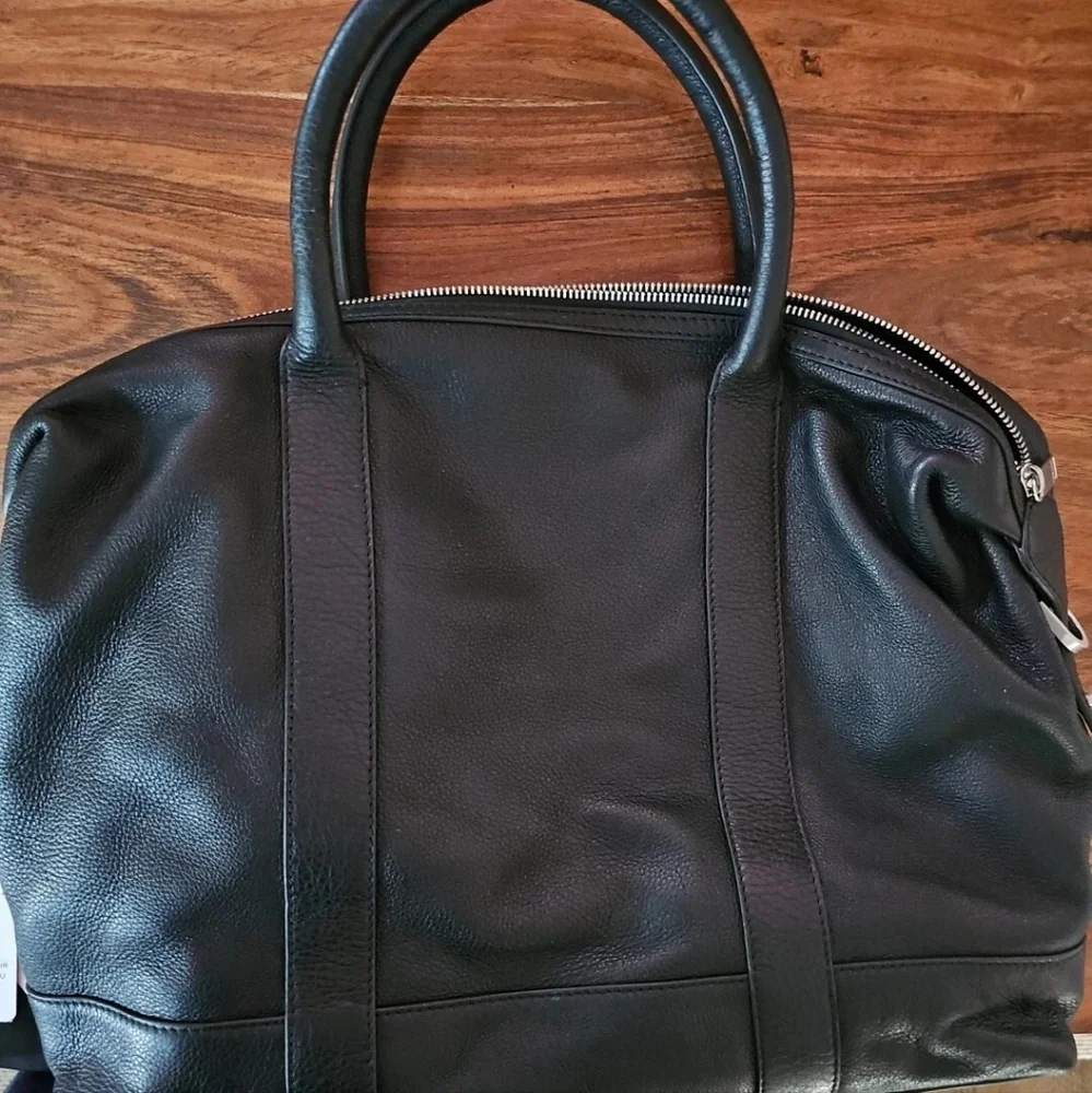 Zadig & Voltaire Kyle Grained Leather Large Bag Black Missing Chain & Handle New
